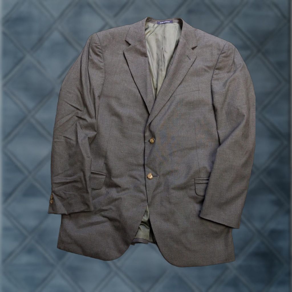 Lands' End Lands' End Blazer Mens 46 Regular Gray 100% Wool Coat Classic Office Suit Jacket Size 46R - 1 Thumbnail