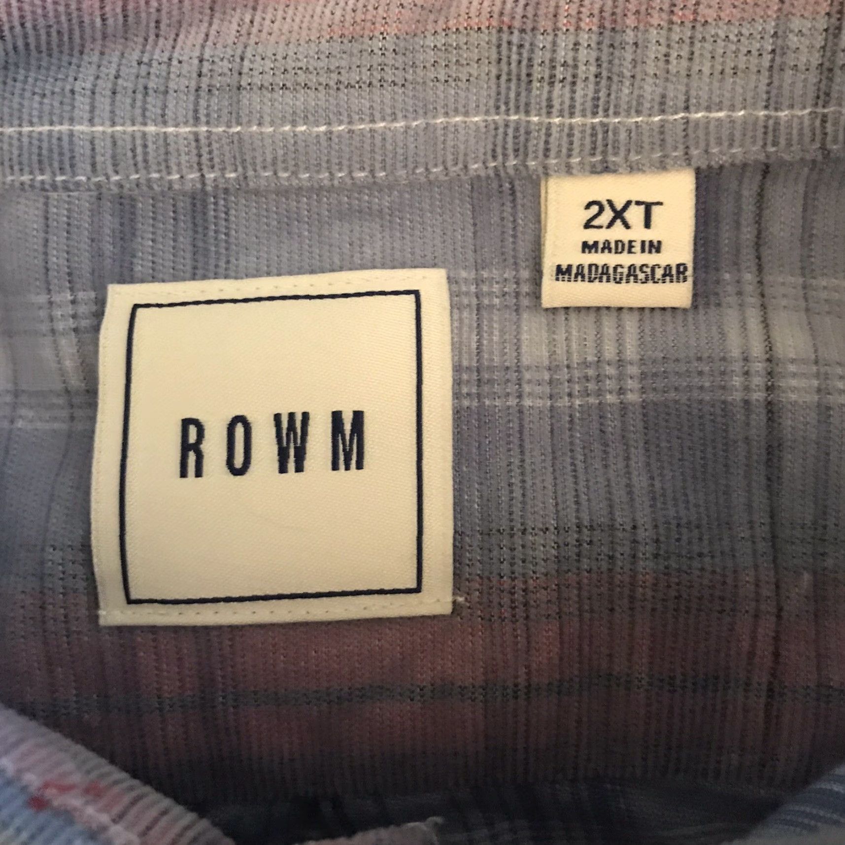 Vintage ROWM Shirt Mens 2XLT Long Sleeve Corduroy Dusty Blue Button-Down Casual 100% Cotton Size US XXL / EU 58 / 5 - 2 Thumbnail