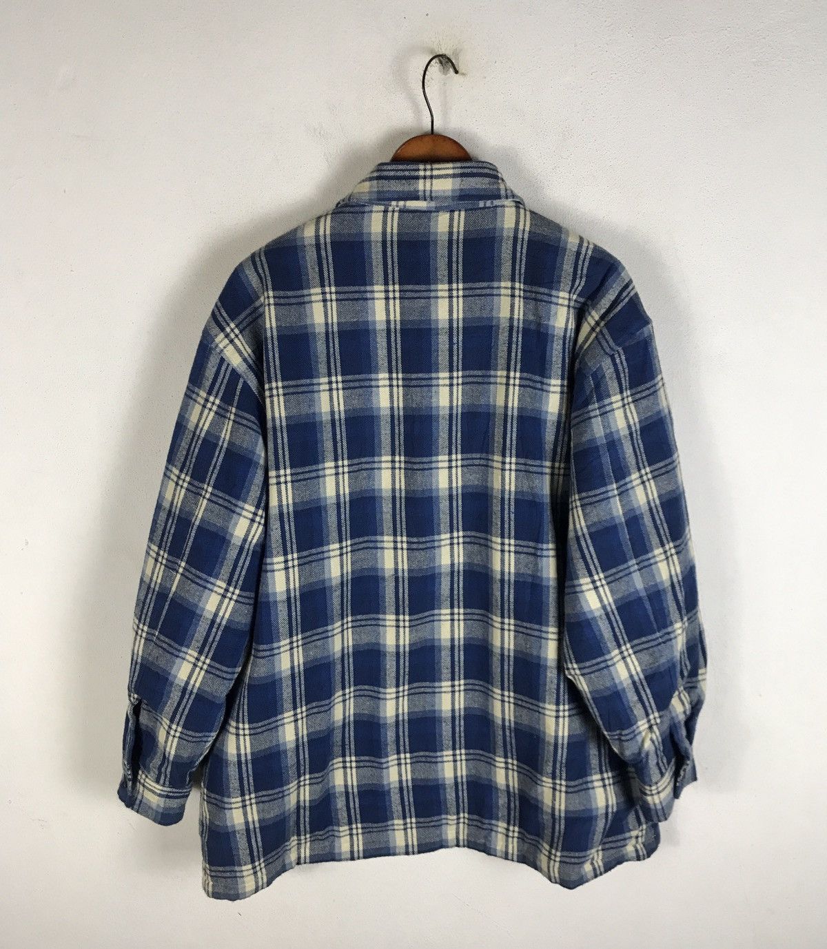 トップス 90s PIKO check shirt jacket blue 90s PIKO check shirt jacket blue