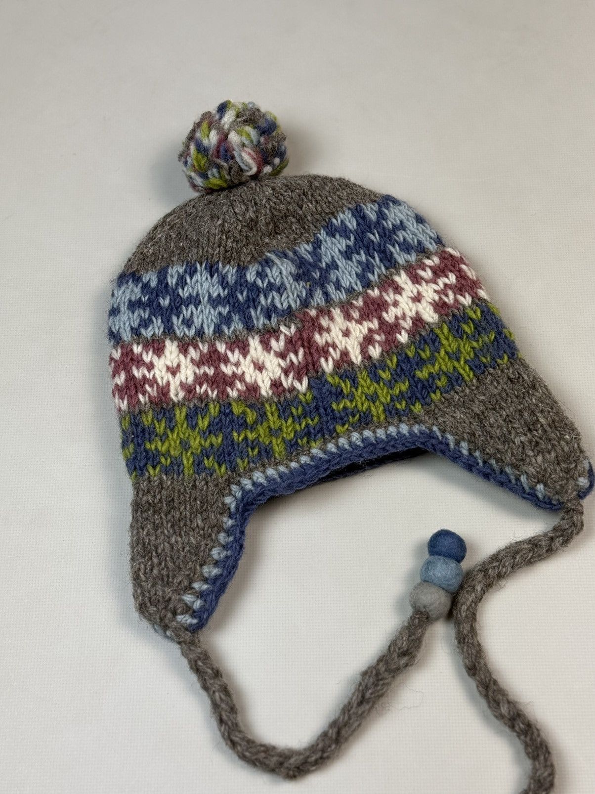 Other Pachamama Nordic Hand Knitted Ear Flap Wool Hat One Size Size ONE SIZE - 9 Thumbnail