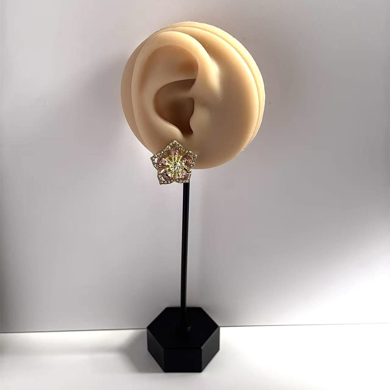 Other CZ Pink Flower Stud Earrings for Women Size ONE SIZE - 9 Thumbnail
