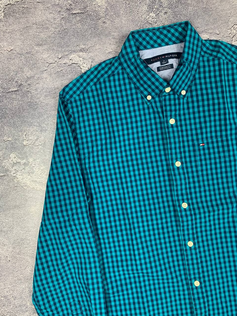 Tommy Hilfiger Share Tommy Hilfiger Men's Turquoise Check Shirt Button Down Size US M / EU 48-50 / 2 - 2 Thumbnail