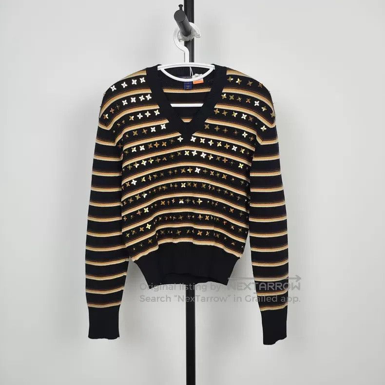 Louis Vuitton Louis Vuitton Striped cashmere sweater with presbyopic dec Size S / US 4 / IT 40 - 1 Thumbnail
