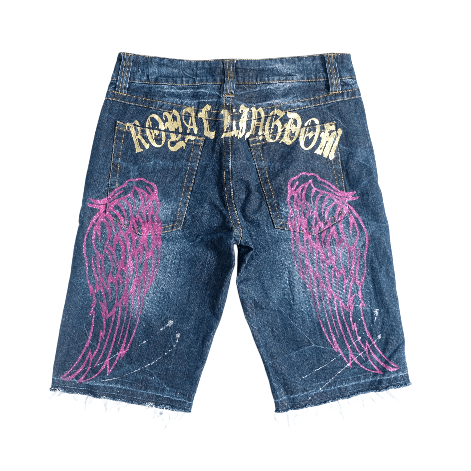 Other Sorridere splashed wing distressed short denim Size US 33 - 1 Thumbnail