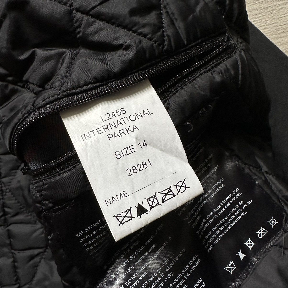 Barbour International Parka Wax Cotton Jacket Womens Size:14