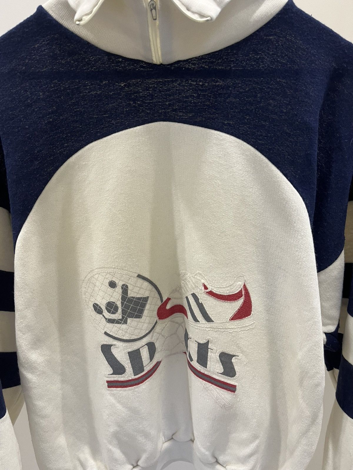Vintage Vintage 80s 1/4 zip hoodie Sports Size US M / EU 48-50 / 2 - 2 Thumbnail