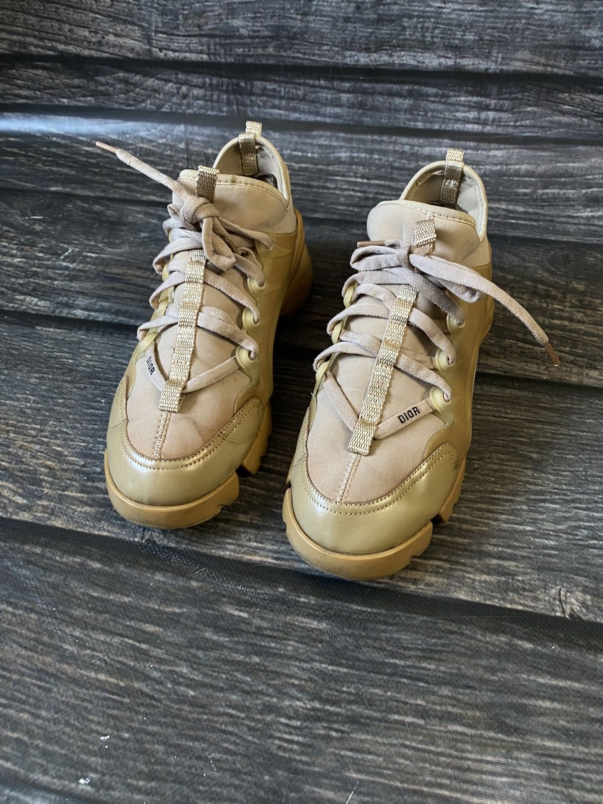 Dior Dior D Connect Trainers Low Top Sneakers Beige Size US 10 / IT 40 - 4 Thumbnail