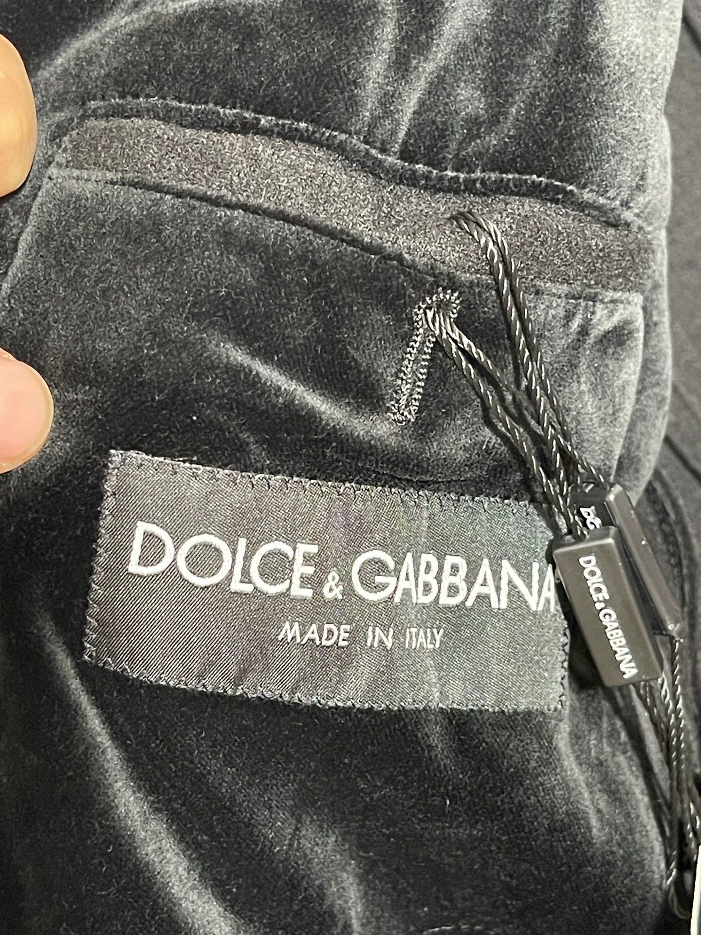 Dolce & Gabbana Dolce & Gabbana Black Slim Fit Wool Blazer 50 Size 50R - 7 Thumbnail