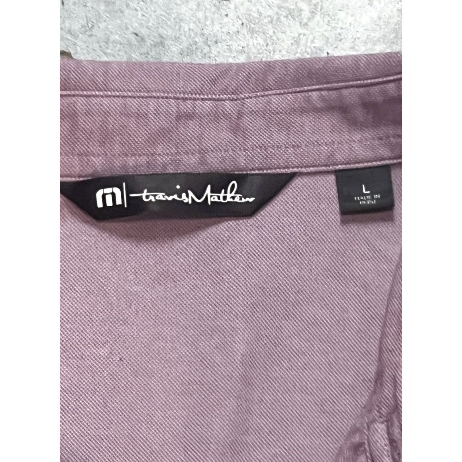 TravisMathew TravisMathew Polo Shirt L Purple Black Colorblock Short Sleeve Golf Casual Mens Size US L / EU 52-54 / 3 - 3 Thumbnail