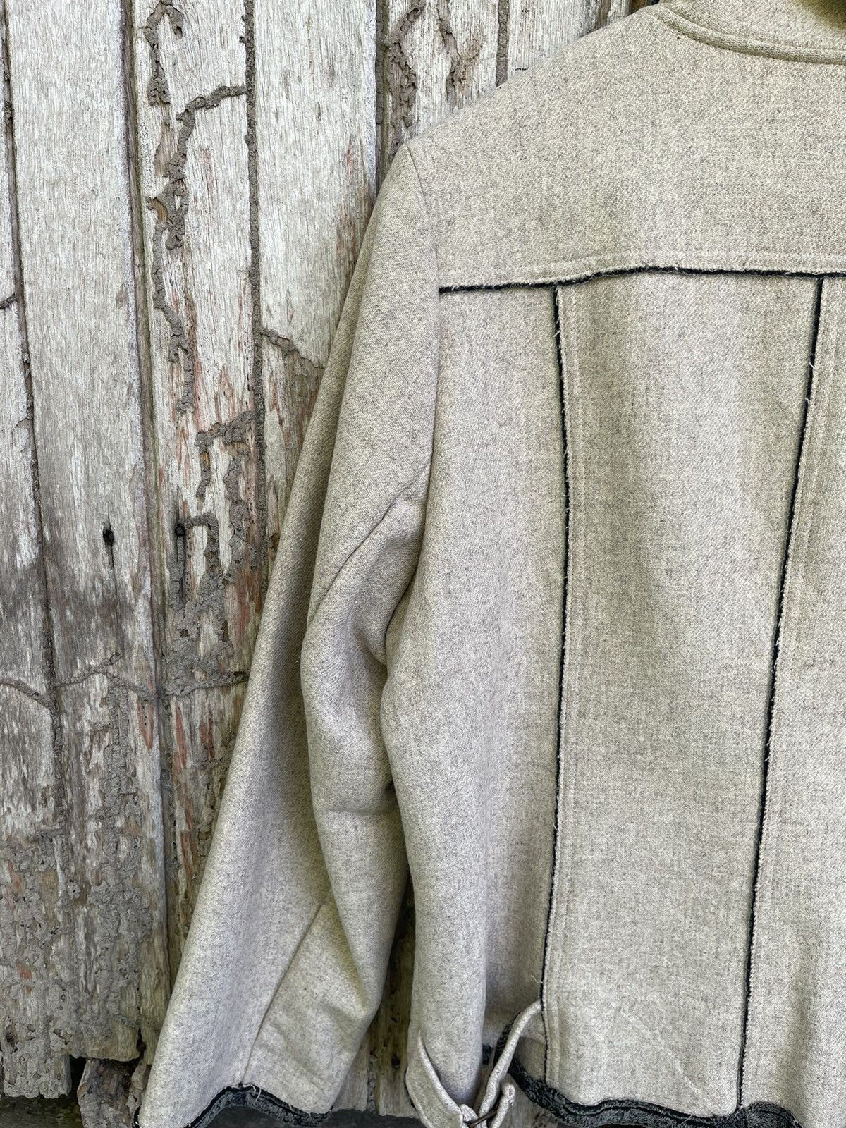 Designer AMISTA Panelled Wool-Blend Fleece Jacket Size M / US 6-8 / IT 42-44 - 12 Thumbnail