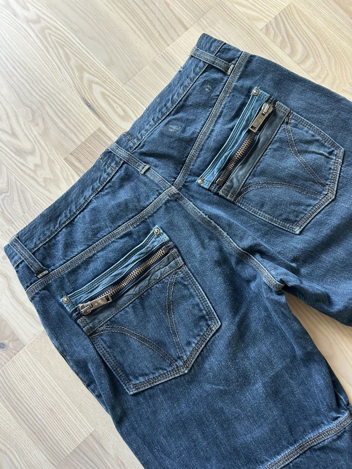 Dolce & Gabbana Dolce & Gabbana AW2004 Archive Bondage Zipper Flare Jeans Size US 33 - 4 Thumbnail
