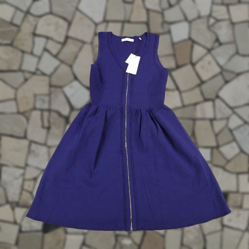 Sandro Sandro Dress Womens 2 US 6 Blue Ravage Full Zip Front Sleeveless Tank Top NEW Size XS / US 0-2 / IT 36-38 - 1 Thumbnail