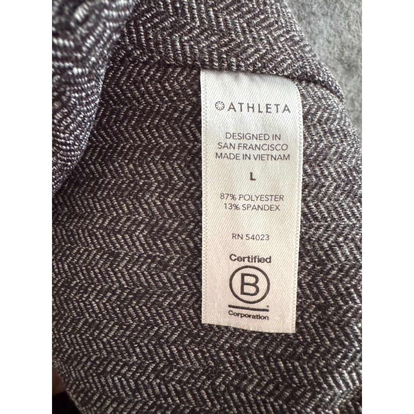 Athleta Athleta Tights Delancey Herringbone Size Large Gray Size ONE SIZE - 4 Thumbnail