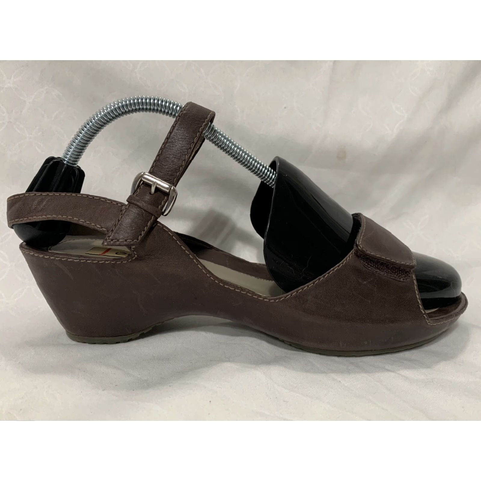 Ecco Womens ECCO Sandals Sz 41 10 Brown Leather Adjustable Straps VGUC Size US 10 / IT 40 - 2 Thumbnail