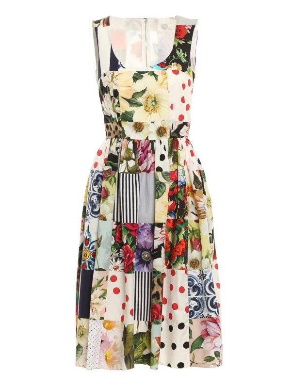 Dolce & Gabbana o1y0825 Sleeveless Midi Dress in Multicolor Size XS / US 0-2 / IT 36-38 - 1 Thumbnail