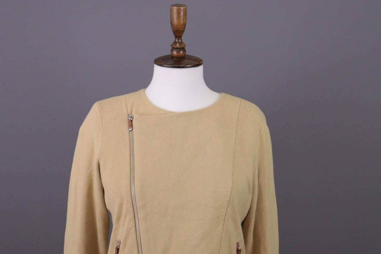 Lauren Ralph Lauren Lauren Ralph Lauren Beige Zip Knit Track Jacket Size M Size M / US 6-8 / IT 42-44 - 3 Thumbnail