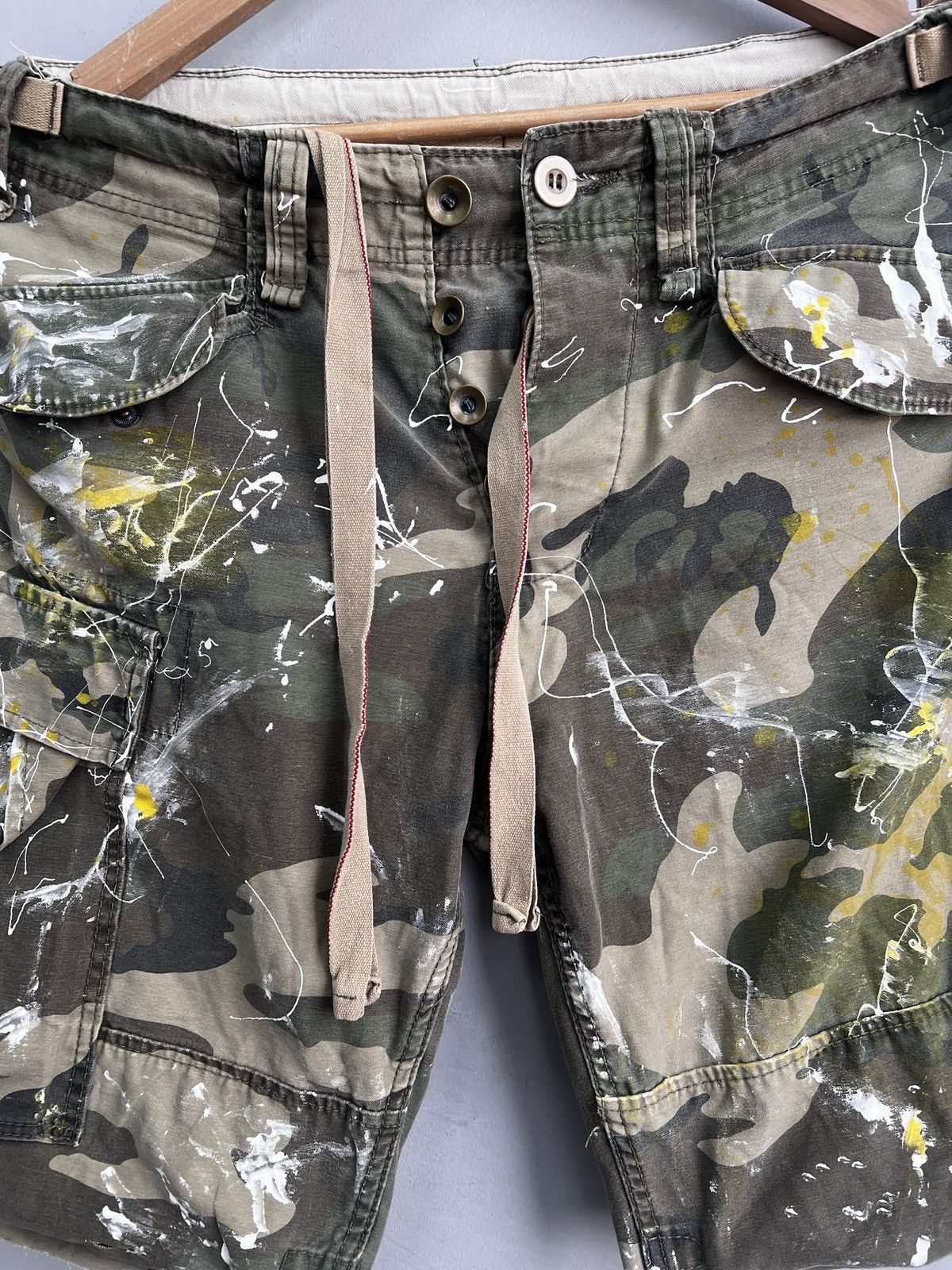 Japanese Brand Vintage RETRO ARMY MILITARY 90s y2k cargo paint shorts pants Size US 30 / EU 46 - 4 Thumbnail