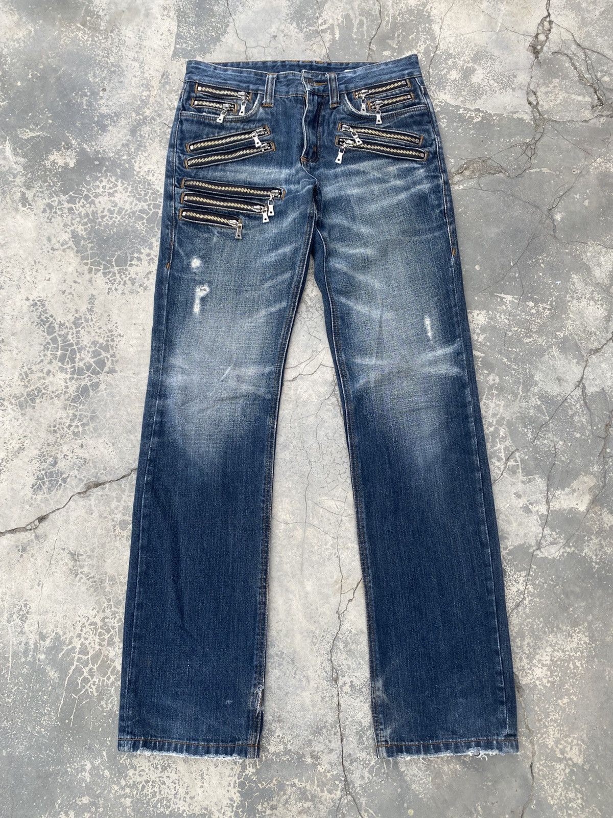 semanticdesign SEMANTIC DESIGN Distressed Funtional Zipper Punk Jeans Size US 30 / EU 46 - 1 Thumbnail