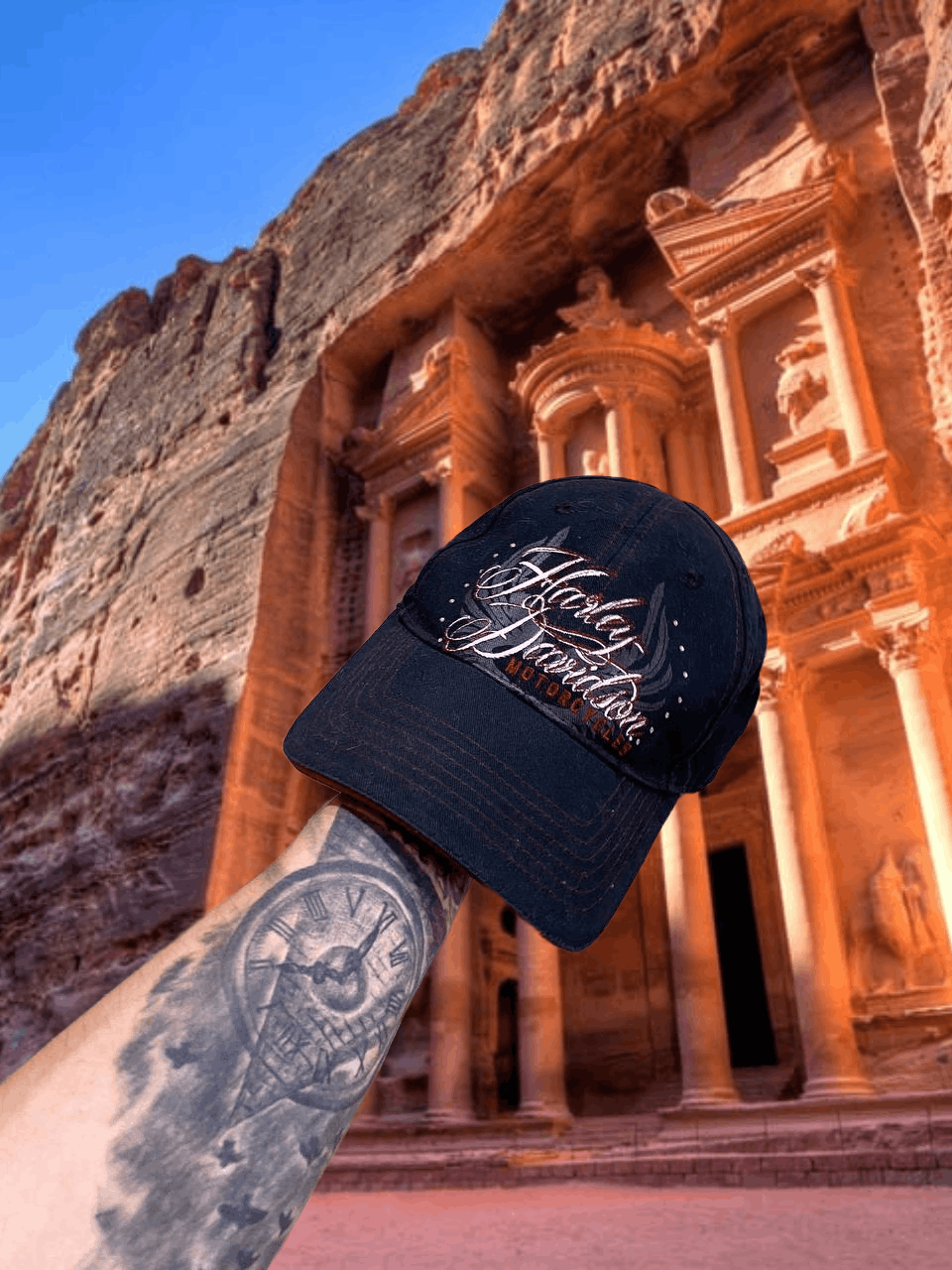 Harley Davidson Hats black Vintage Harley Davidson Cap Y2K streetwear Size ONE SIZE - 1 Thumbnail