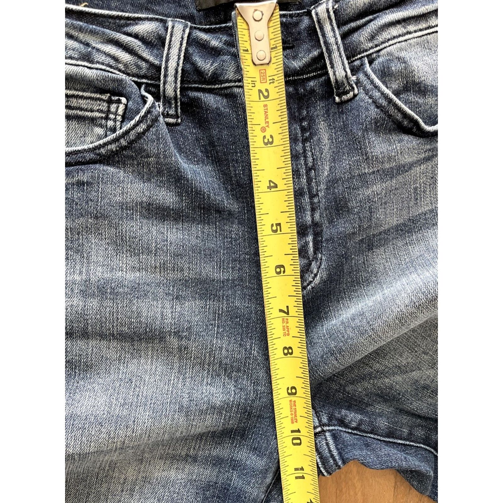 Vintage Judy Blue Relaxed Fit Jeans Womens Size 1/25 Jeans 26x27 Distressed Raw Hem Denim Blue Regular Women Size 26" / US 2 / IT 38 - 8 Thumbnail