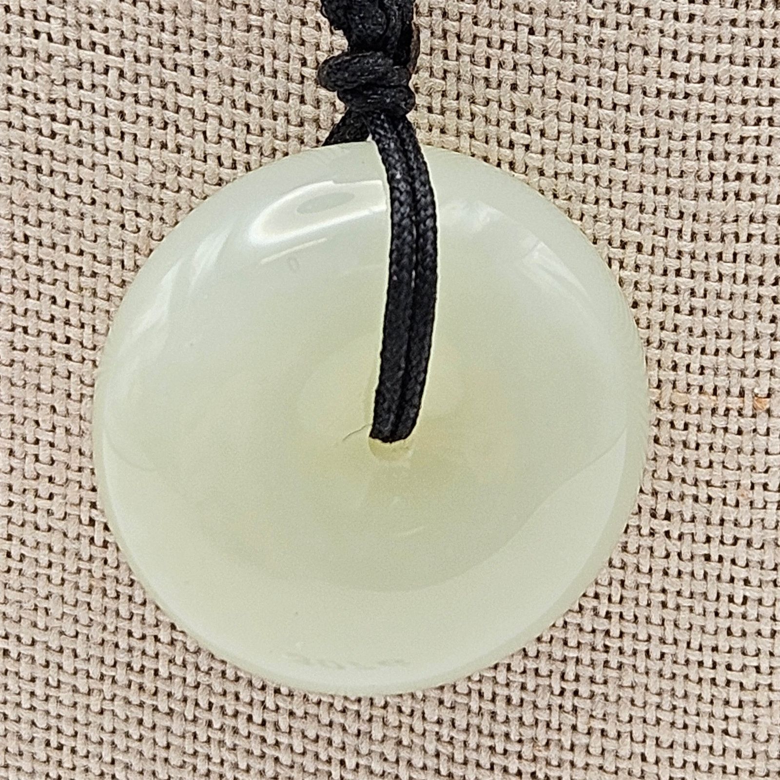 Other CHINESE WHITE JADE PI DISC PENDANT NECKLACE HETIAN STYLE Size ONE SIZE - 3 Thumbnail