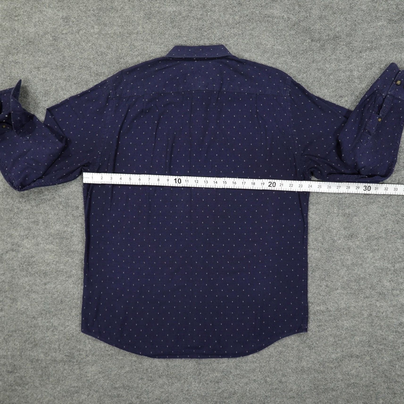 Charles Tyrwhitt Charles Tyrwhitt Button-Down Shirt Mens Large Navy Blue Classic Fit Micro Dot Size US L / EU 52-54 / 3 - 6 Thumbnail
