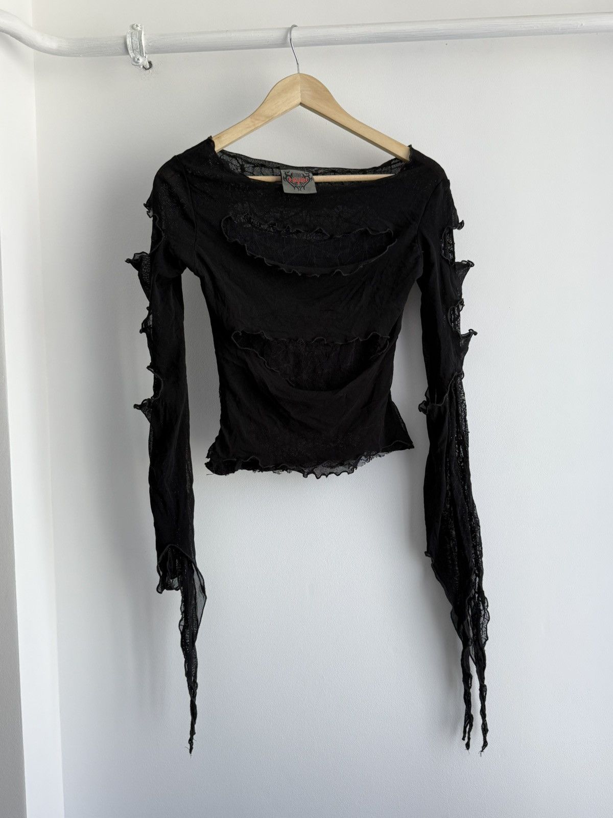 Other Gothic Raven Avant Garde Punk Blouse Size S-M Size M / US 6-8 / IT 42-44 - 2 Thumbnail
