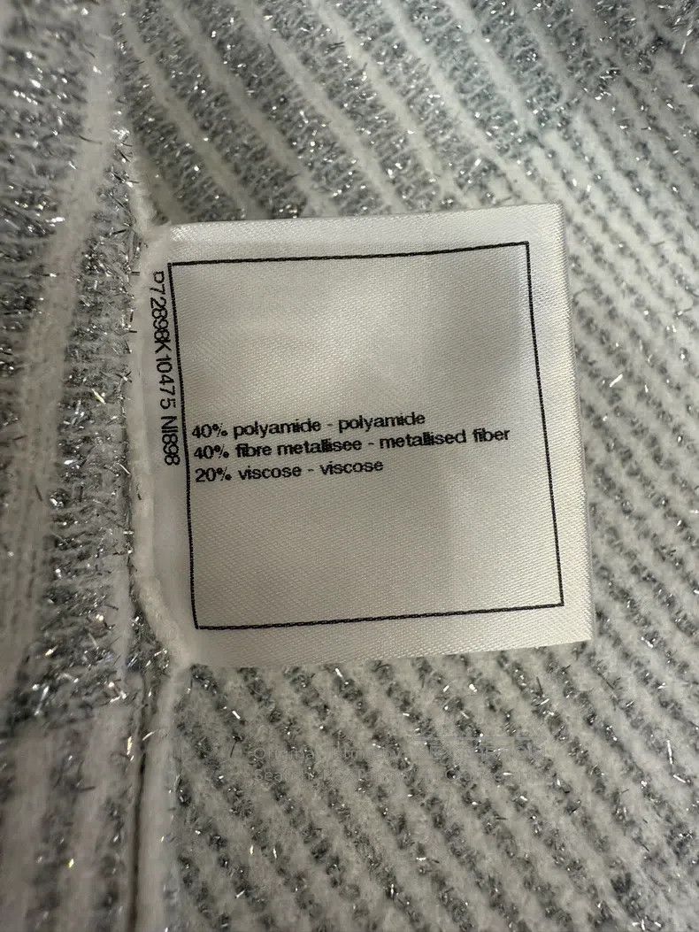 Chanel Chanel 22A high-end handicraft workshop silver cardigan si Size XS / US 0-2 / IT 36-38 - 8 Thumbnail