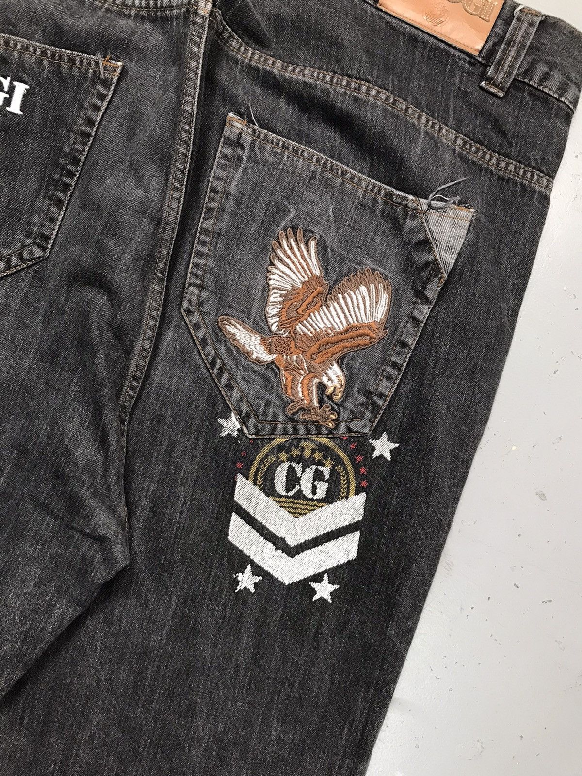 Coogi Vintage Coogi crazy patchwork baggy denim Size US 44 / EU 60 - 13 Thumbnail
