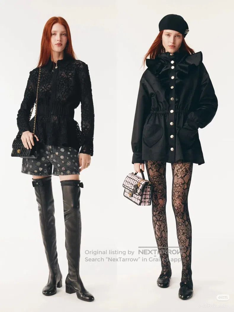 Chanel Chanel 25B black ruffled love hooded jacket Size XS / US 0-2 / IT 36-38 - 9 Thumbnail
