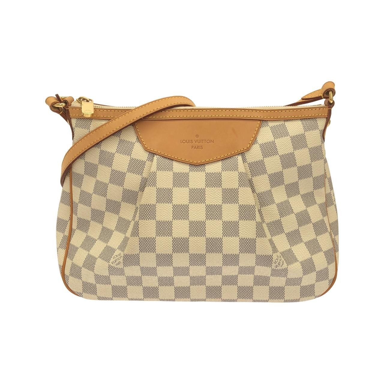 Louis Vuitton Louis Vuitton Louis Vuitton Damier Azur Siracusa Shoulder Bag Textile Shoulder Bag N41113 DUTY FREE for USA Size ONE SIZE - 1 Thumbnail