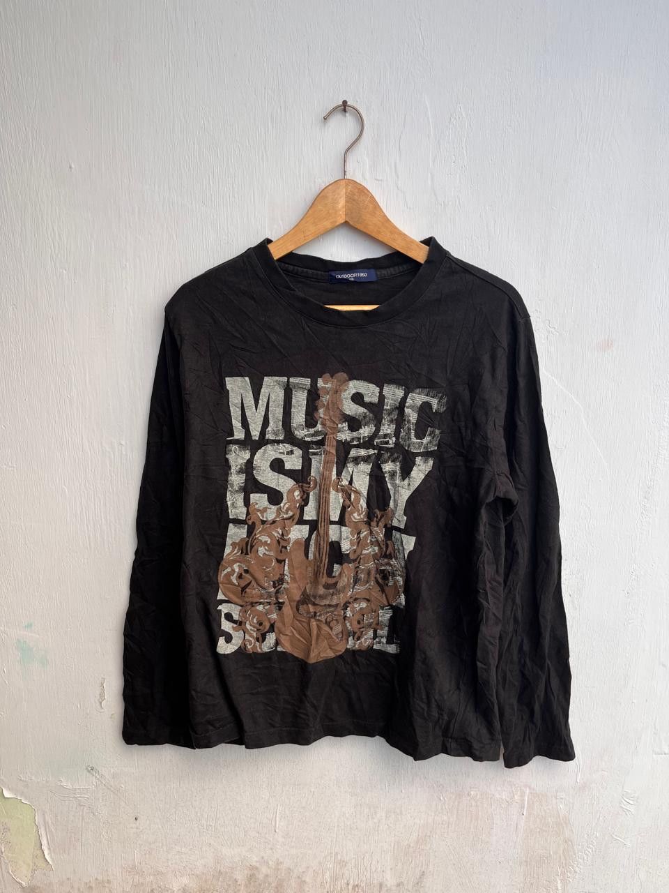 Japanese Brand Outdoor 1850 Poem Music Longsleeve Y2k Size US S / EU 44-46 / 1 - 2 Thumbnail