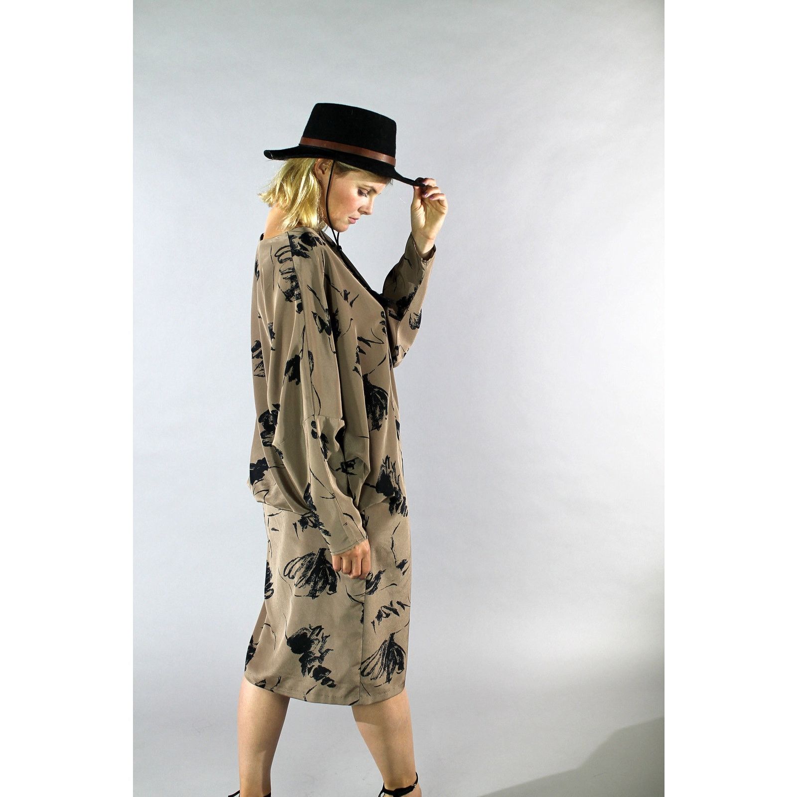 Other 80s Shift Dress VinTAGe DOLMAN BOHO Midi Shift Dress OS Size L / US 10 / IT 46 - 5 Thumbnail