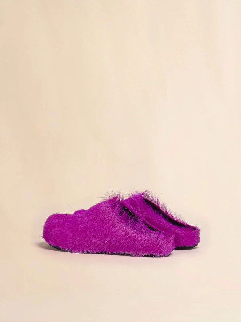 Marni o1f1d3z1225 Long Haircalfskin Fussbett Sabot Mules in Pink Size US 9 / EU 42 - 3 Thumbnail