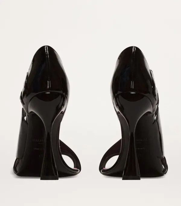 Balmain o1s1wg110126 Eden 95mm Cut-Out Patent Sandals in Black Size US 8 / IT 38 - 5 Thumbnail