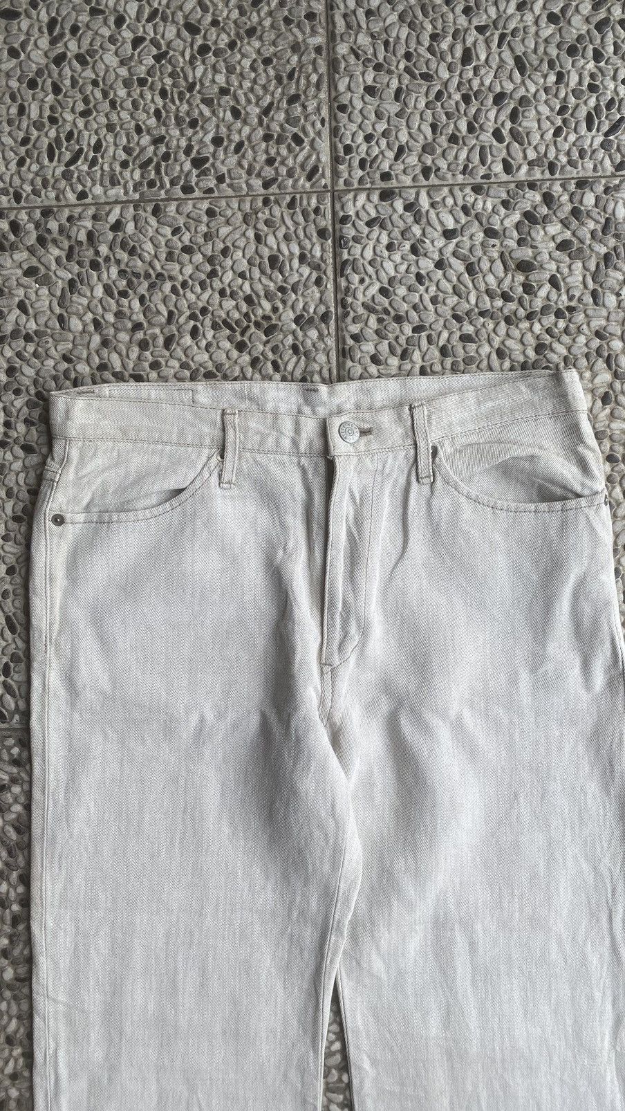 Issey Miyake TETE HOMME WHITE LINEN TROUSER PANTS Size US 32 / EU 48 - 2 Thumbnail