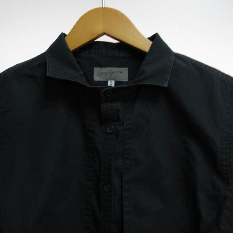 Yohji Yamamoto YOHJI YAMAMOTO POUR HOMME cutaway collar shirt Size US M / EU 48-50 / 2 - 4 Thumbnail