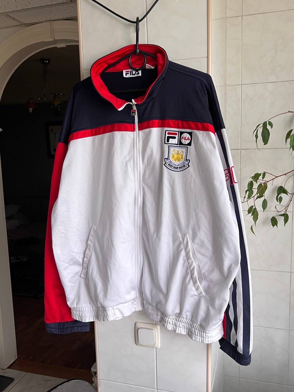 Vintage 90s Fila West Ham United Zip Hoodie Jacket Football