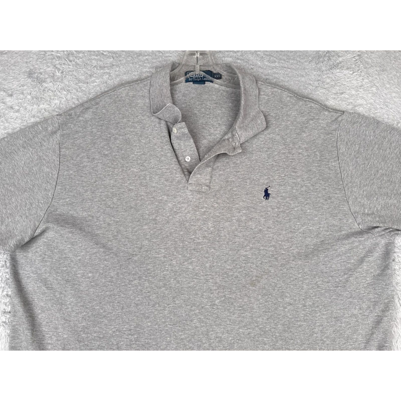Ralph Lauren VINTAGE Polo Ralph Lauren Polo Shirt Men 2XL Gray 100% Cotton Short Sleeve Polo Shirt Mens Size US XXL / EU 58 / 5 - 4 Thumbnail