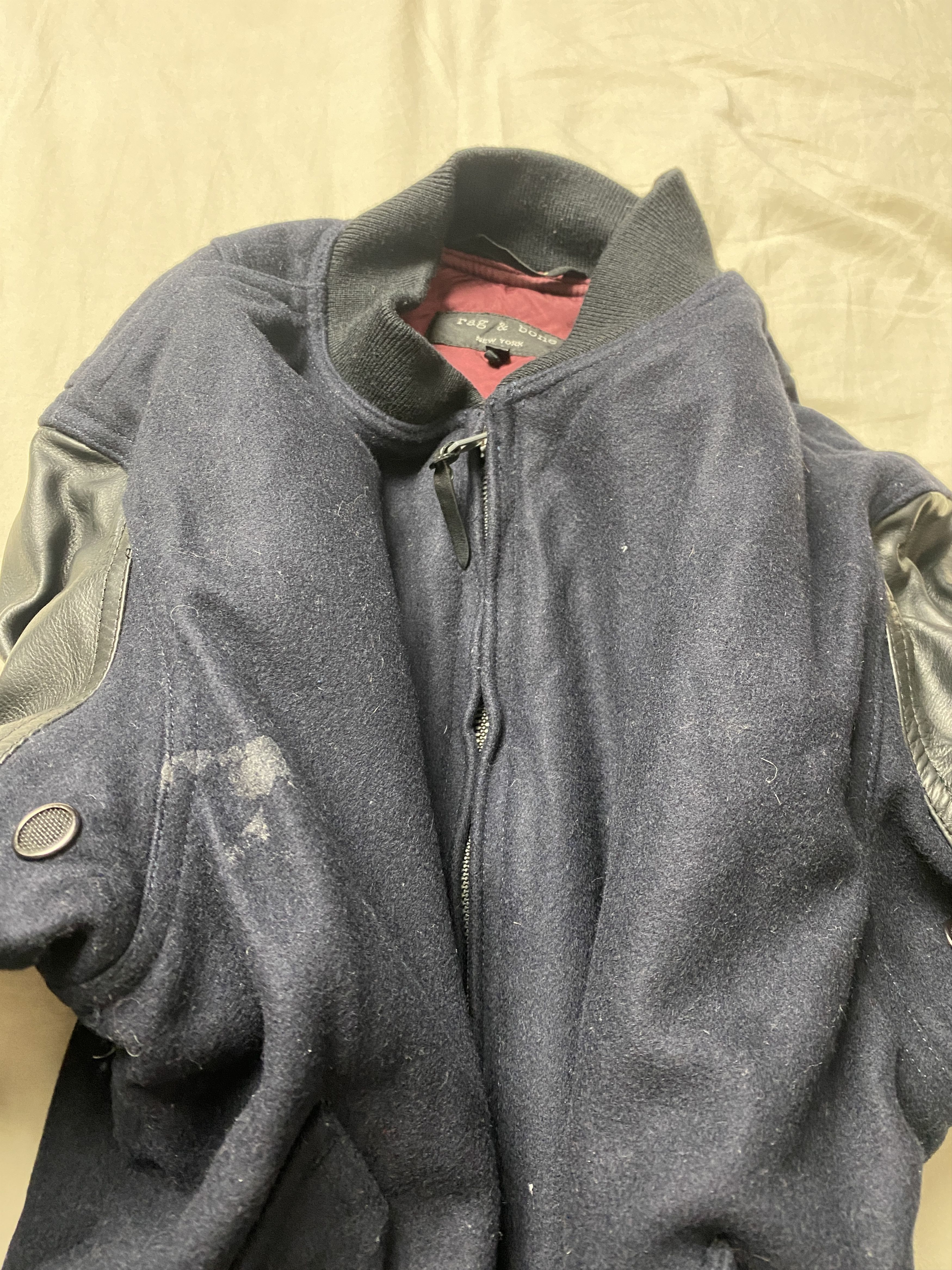 Rag & Bone Rag & Bone calf leather wool varsity jacket bomber Size S / US 4 / IT 40 - 6 Thumbnail