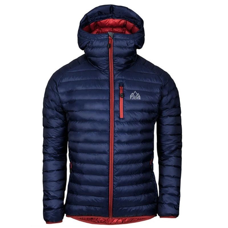 Other Fjern AKTIV Down Hooded Feather Puffer Jacket Navy Rust Size US M / EU 48-50 / 2 - 1 Thumbnail