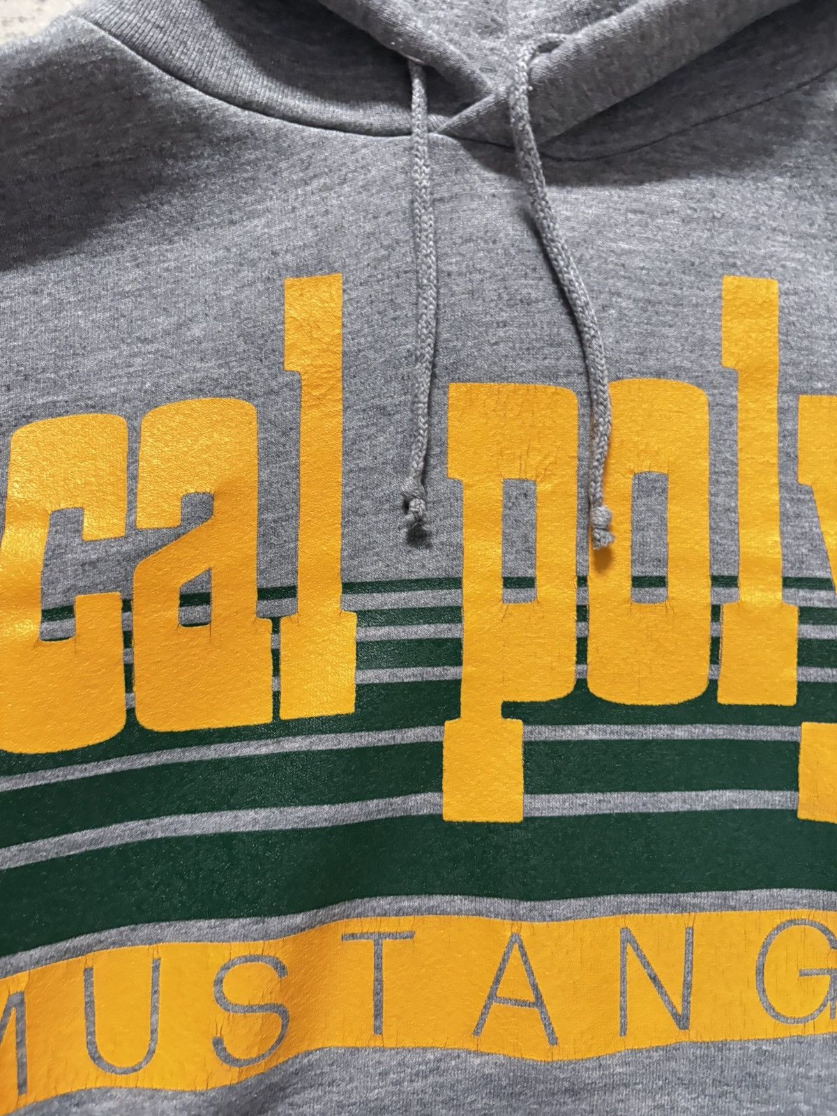 Jansport 90’s Cal Poly Mustangs Vintage 50/50 Hoodie Size US L / EU 52-54 / 3 - 3 Thumbnail