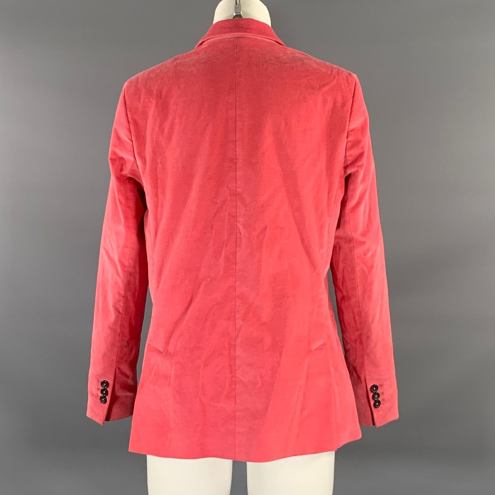 Paul Smith PS by PAUL SMITH Size M Pink Cotton / Elastane Velvet Jacket Size M / US 6-8 / IT 42-44 - 3 Thumbnail