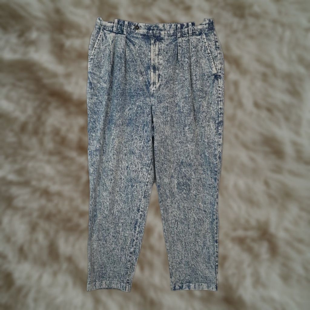 Vintage VINTAGE CHIC Jeans Womens 34x29 Denim Acid Wash Pleated Pockets USA 80s Size 24" / US 00 / IT 34 - 1 Thumbnail