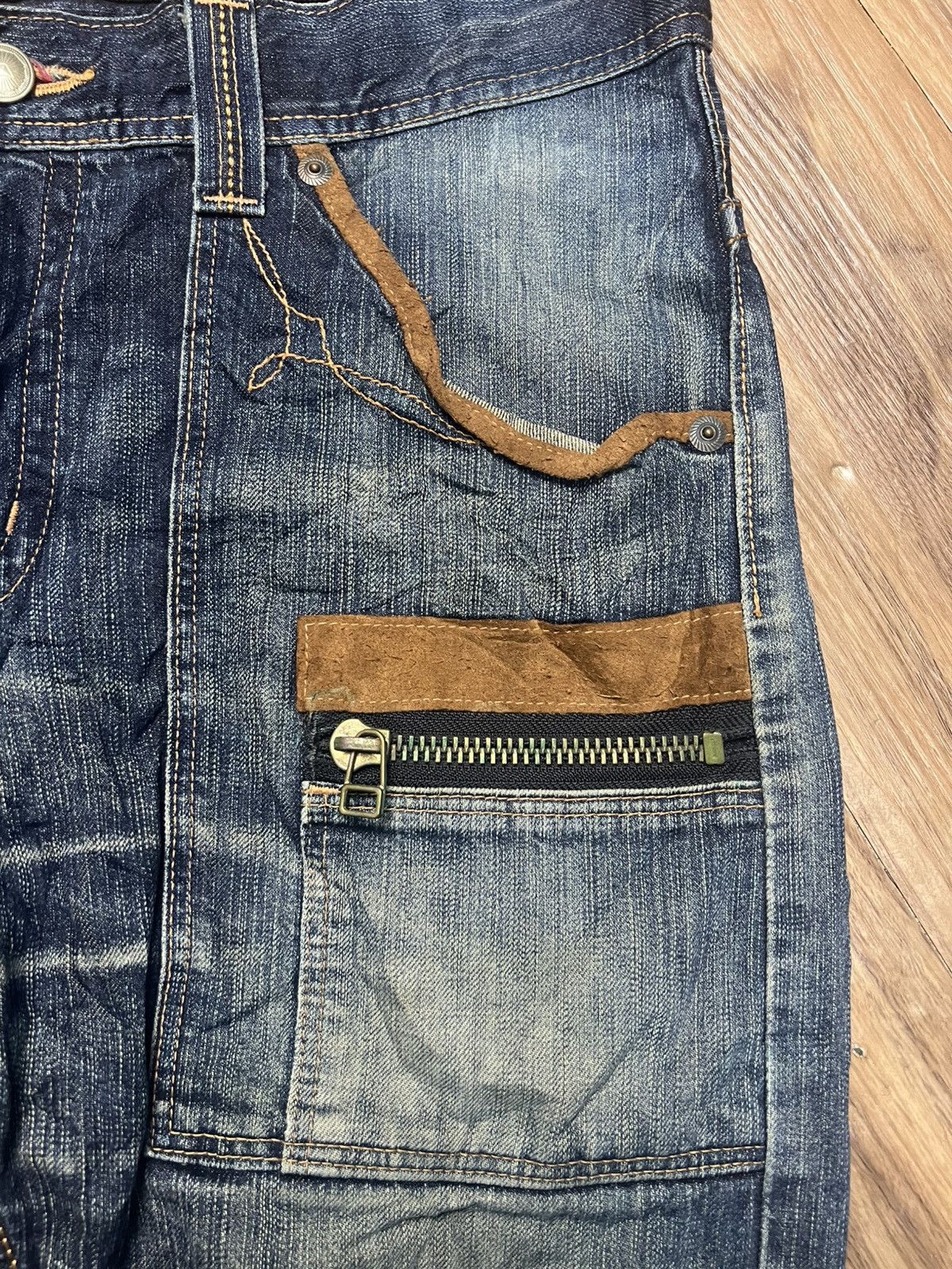Edwin RARE Edwin XU Vintage Cargo Jeans (W34) Made in Japan (42) Size US 34 / EU 50 - 7 Thumbnail