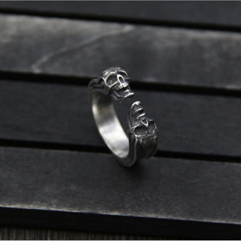 Jewelry Double skull Rings Size ONE SIZE - 1 Thumbnail