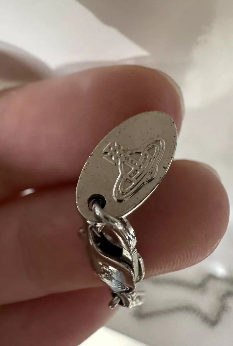 Vivienne Westwood Vivienne Westwood A silver necklace with a translucent bal Size ONE SIZE - 5 Thumbnail