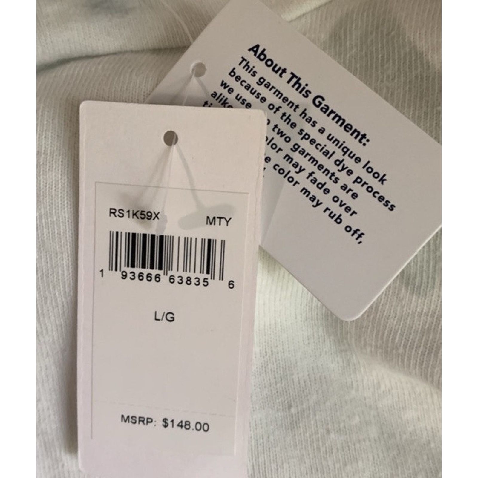 Splendid SPLENDID White Blue Pink Tie Dye Top NWT $148 L Size L / US 10 / IT 46 - 6 Thumbnail