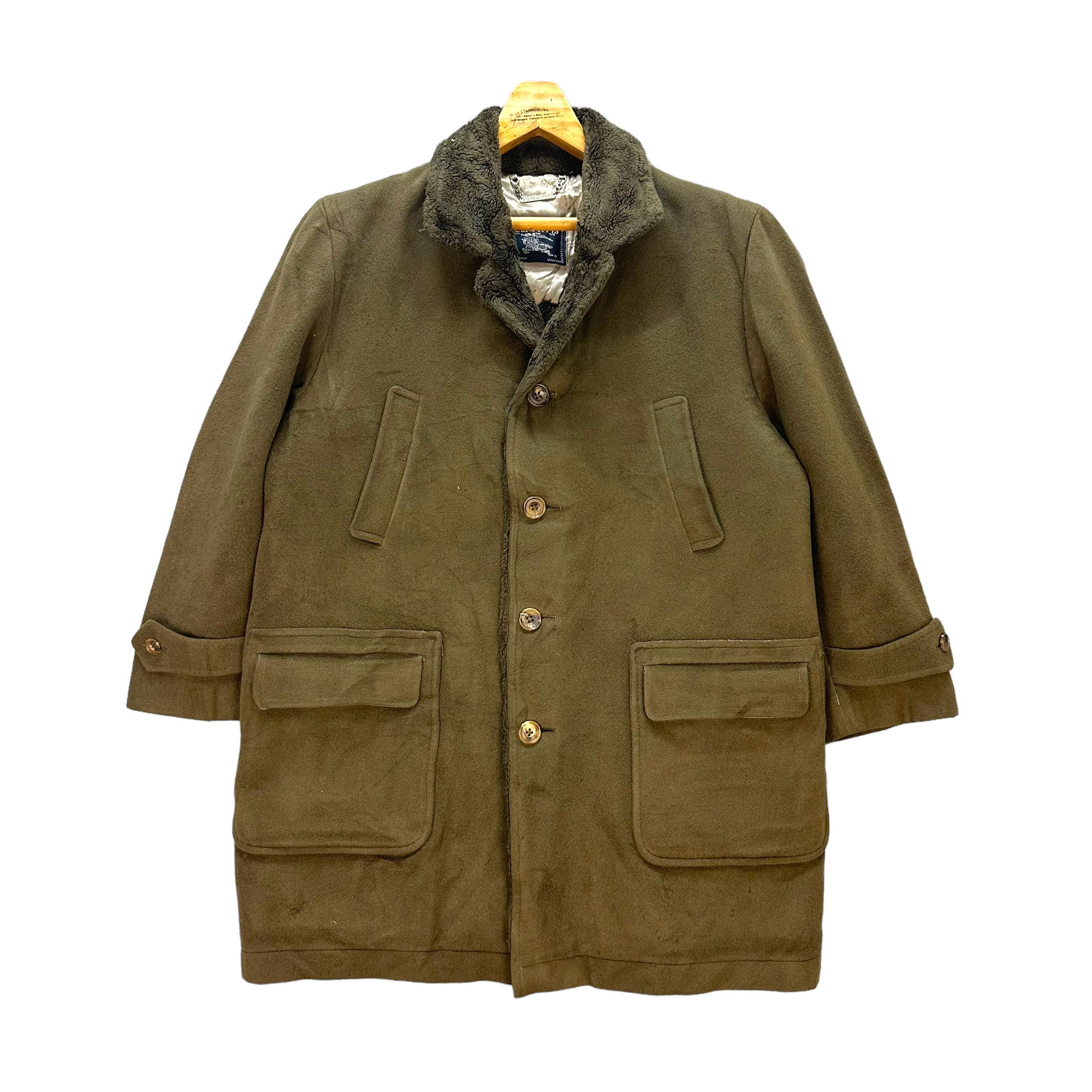 Burberry BURBERRYS SHERPA WOOL COAT JACKET #8547-013 Size US M / EU 48-50 / 2 - 1 Thumbnail