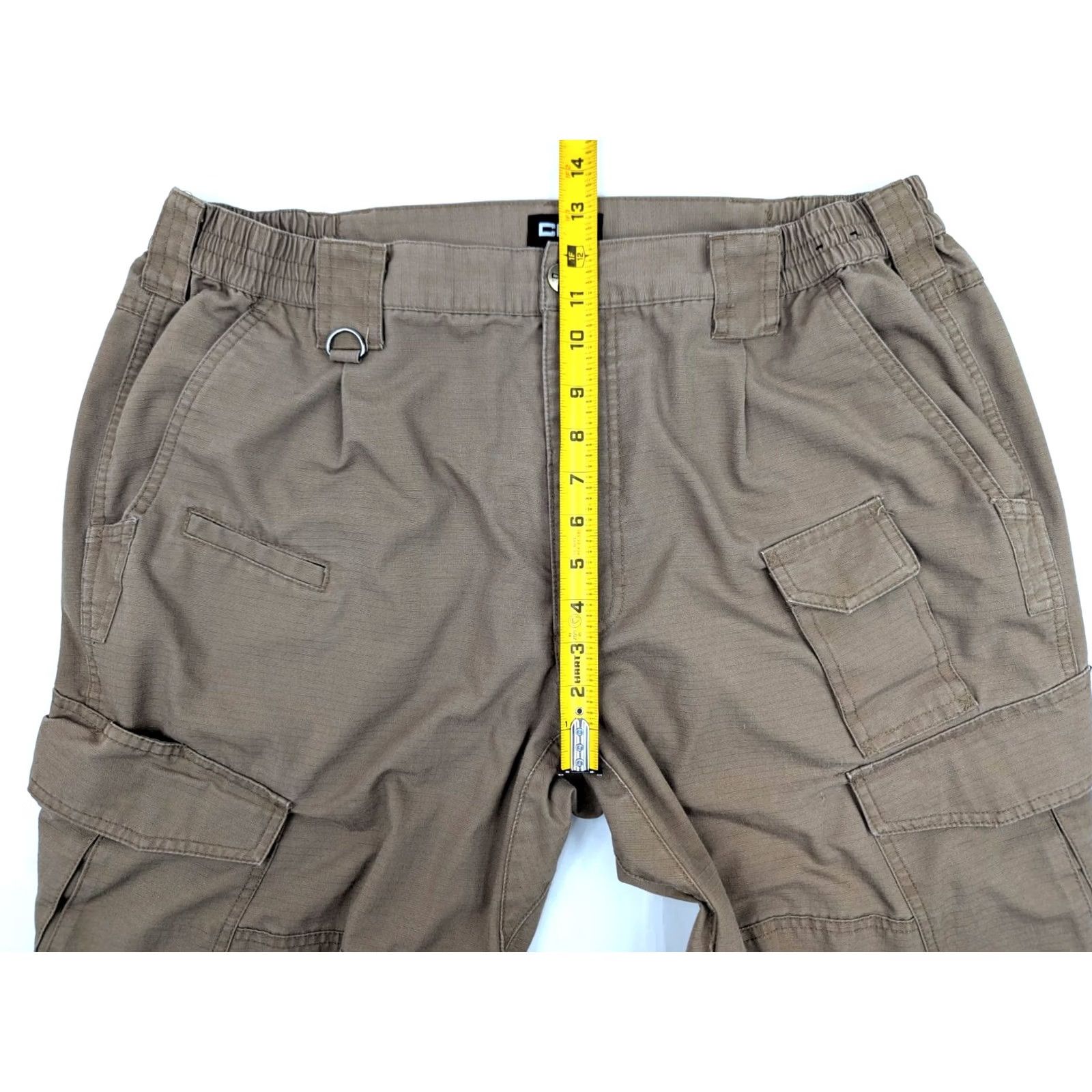 Vintage CQR Ripstop Tactical Cargo Pants Men 40x30 Tan Outdoor Work Utility Cargo Pocket Pockets Zipper Button Regular Size 35 Rugged Size US 35 - 5 Thumbnail